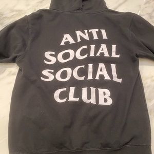 ANTI SOCIAL SOCAL CLUB - size SM black hoodie sweathshirt